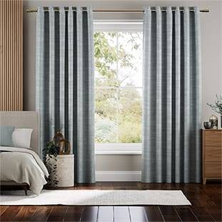 Dorchester Velvet Steel Blue Curtains thumbnail image