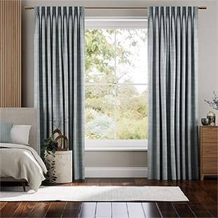 Dorchester Velvet Steel Blue Curtains thumbnail image