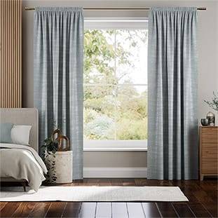 Dorchester Velvet Steel Blue Curtains thumbnail image