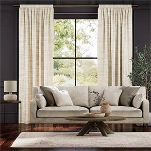 Dorchester Velvet Vanilla Curtains thumbnail image