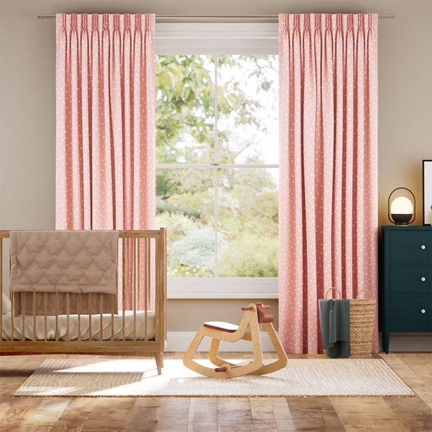 Dotty Dots Blush Curtains thumbnail image