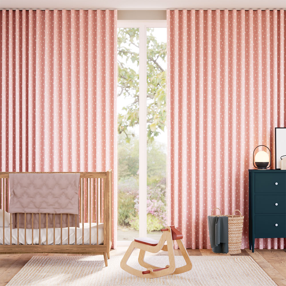 Dotty Dots Blush Curtains thumbnail image