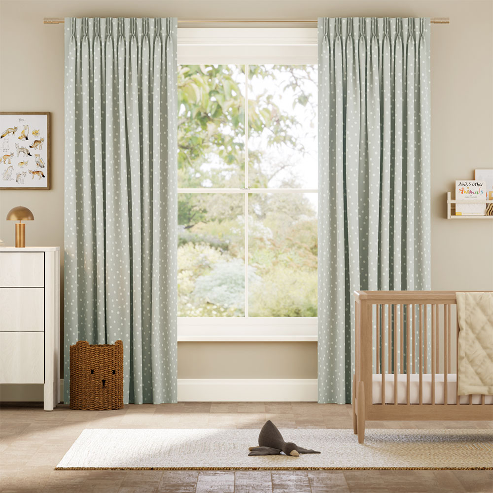 Dotty Dots Dove Curtains thumbnail image