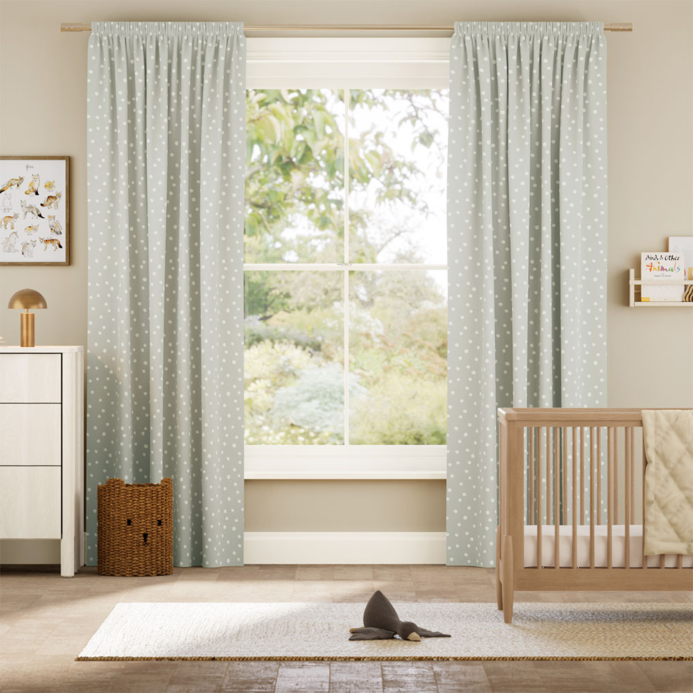 Dotty Dots Dove Curtains thumbnail image