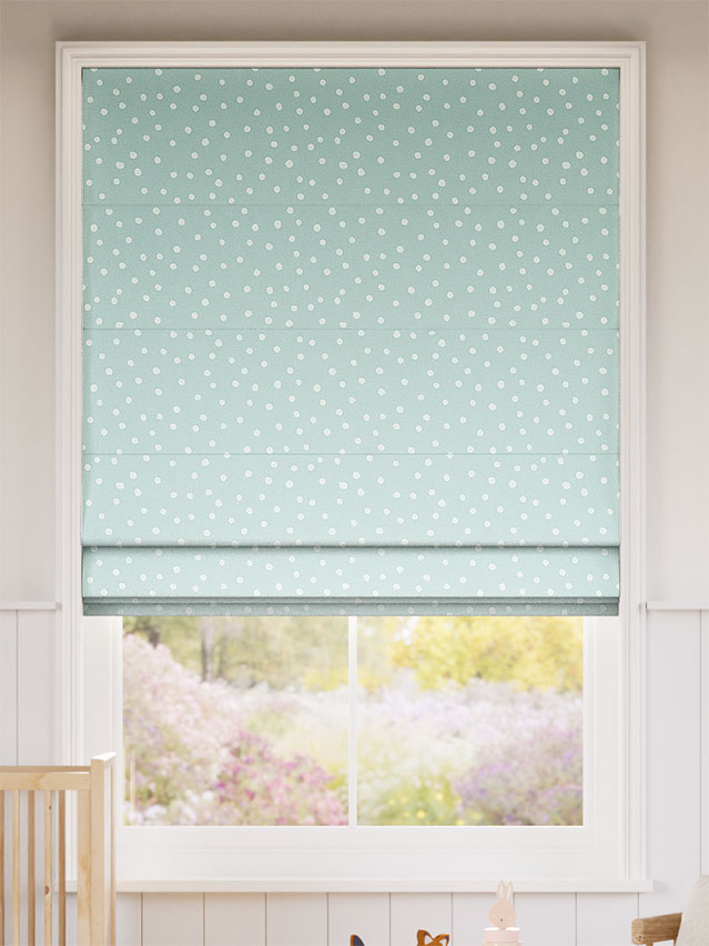 Dotty Dots Duck Egg Roman Blind thumbnail image