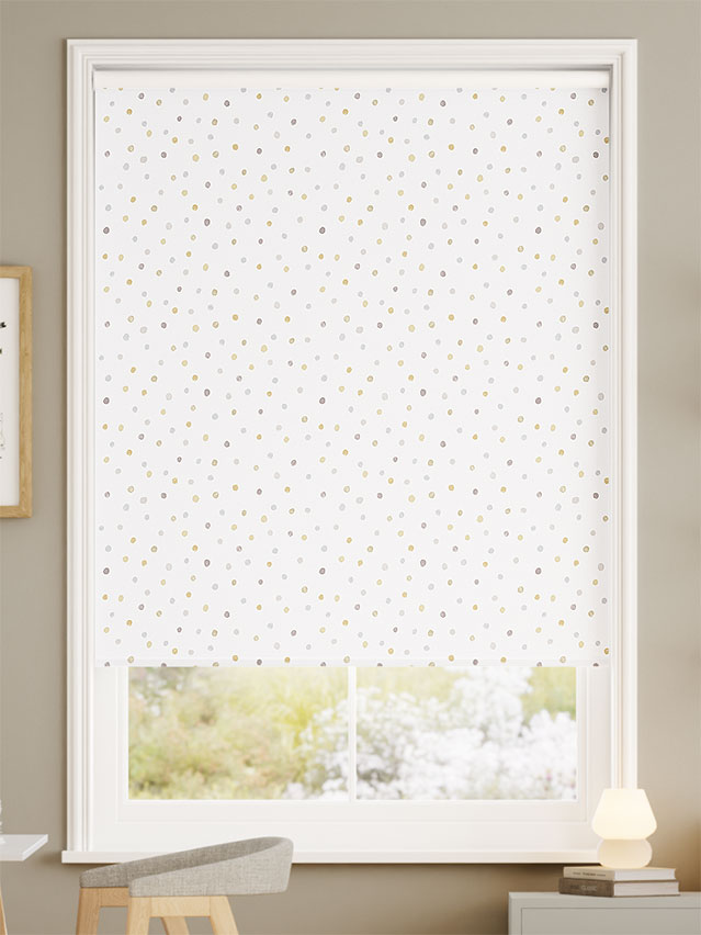 Dotty Dots Gold Roller Blind thumbnail image