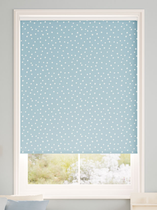 Dotty Dots Sky Blue Roller Blind thumbnail image