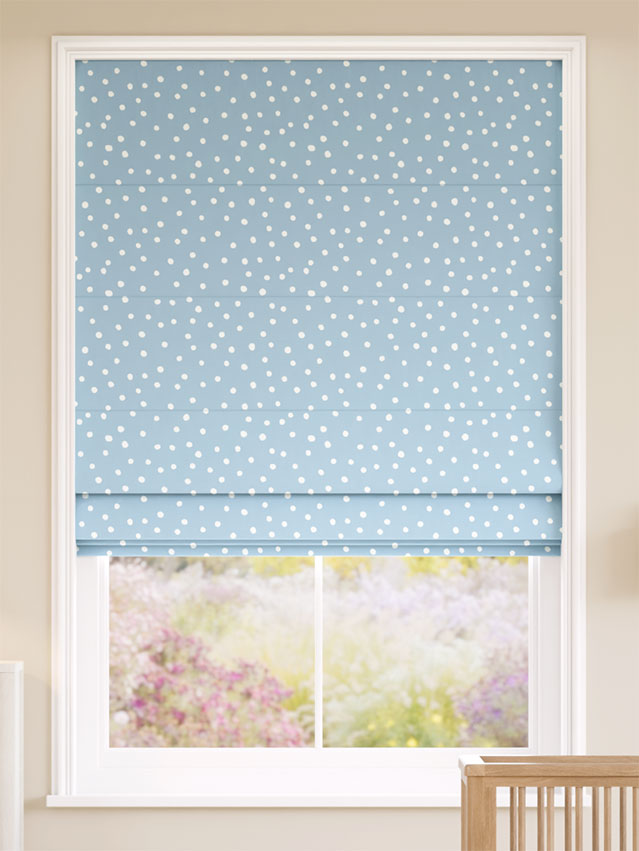 Dotty Dots Sky Blue Roman Blind thumbnail image