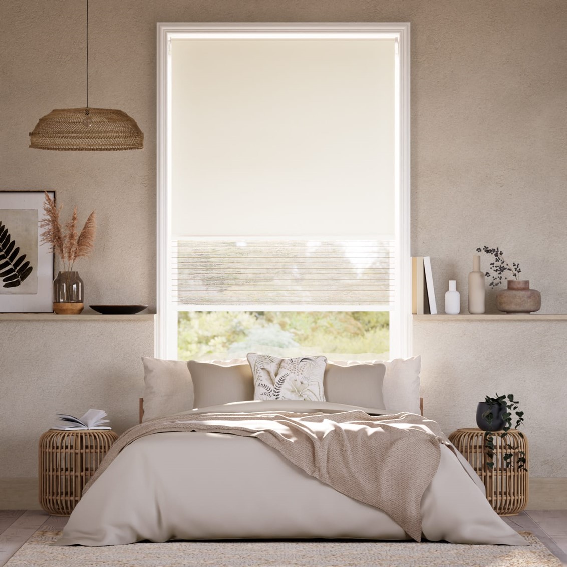 Twist2Go Alia Limestone Double Roller Blind