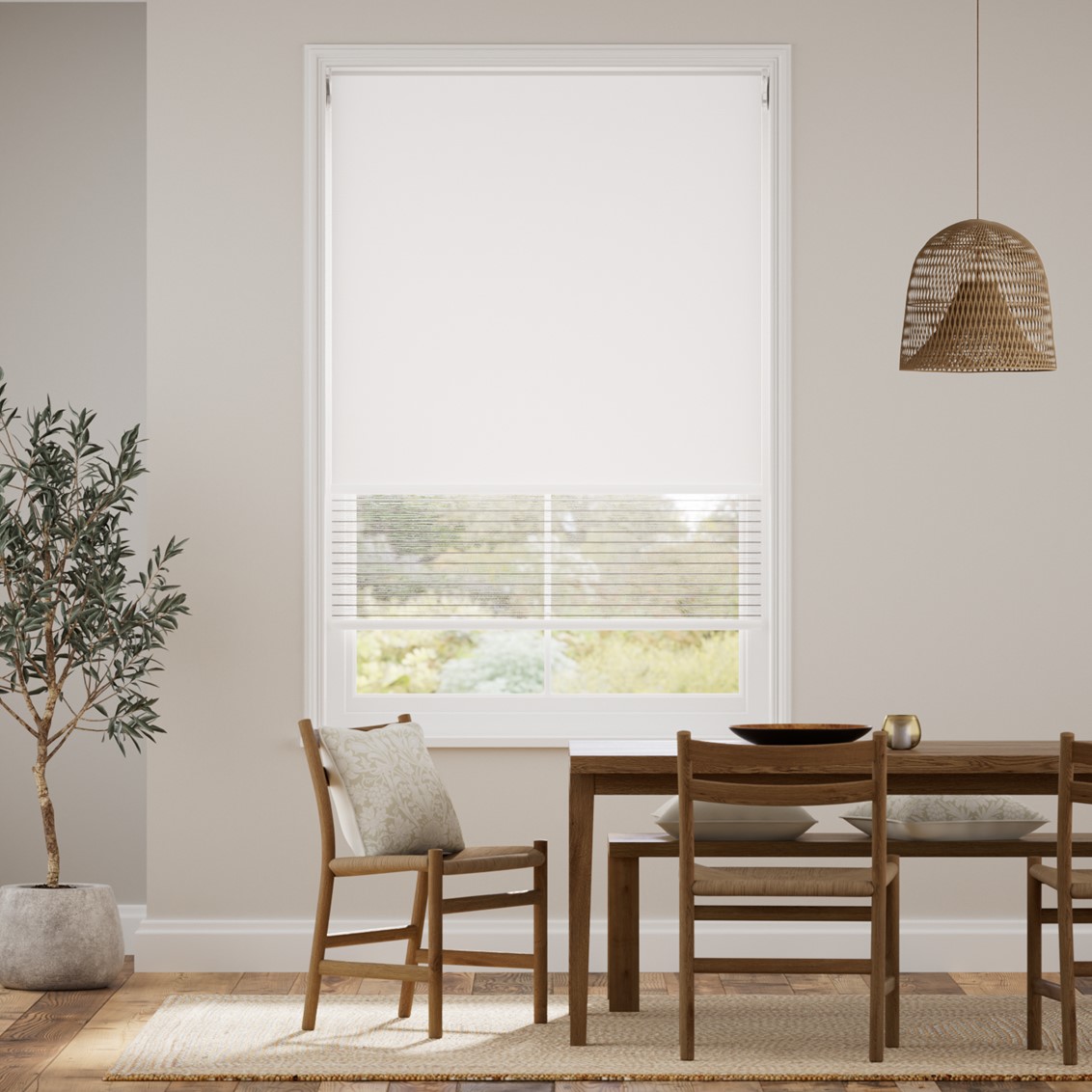 Electric Alia Pearl Double Roller Blind