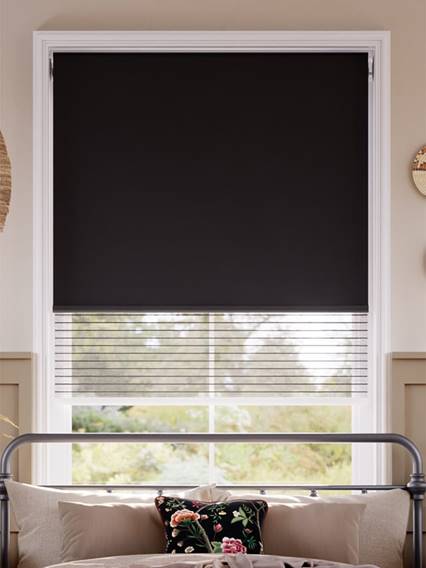 Electric Double Roller Alia Pitch Black Double Roller Blind thumbnail image