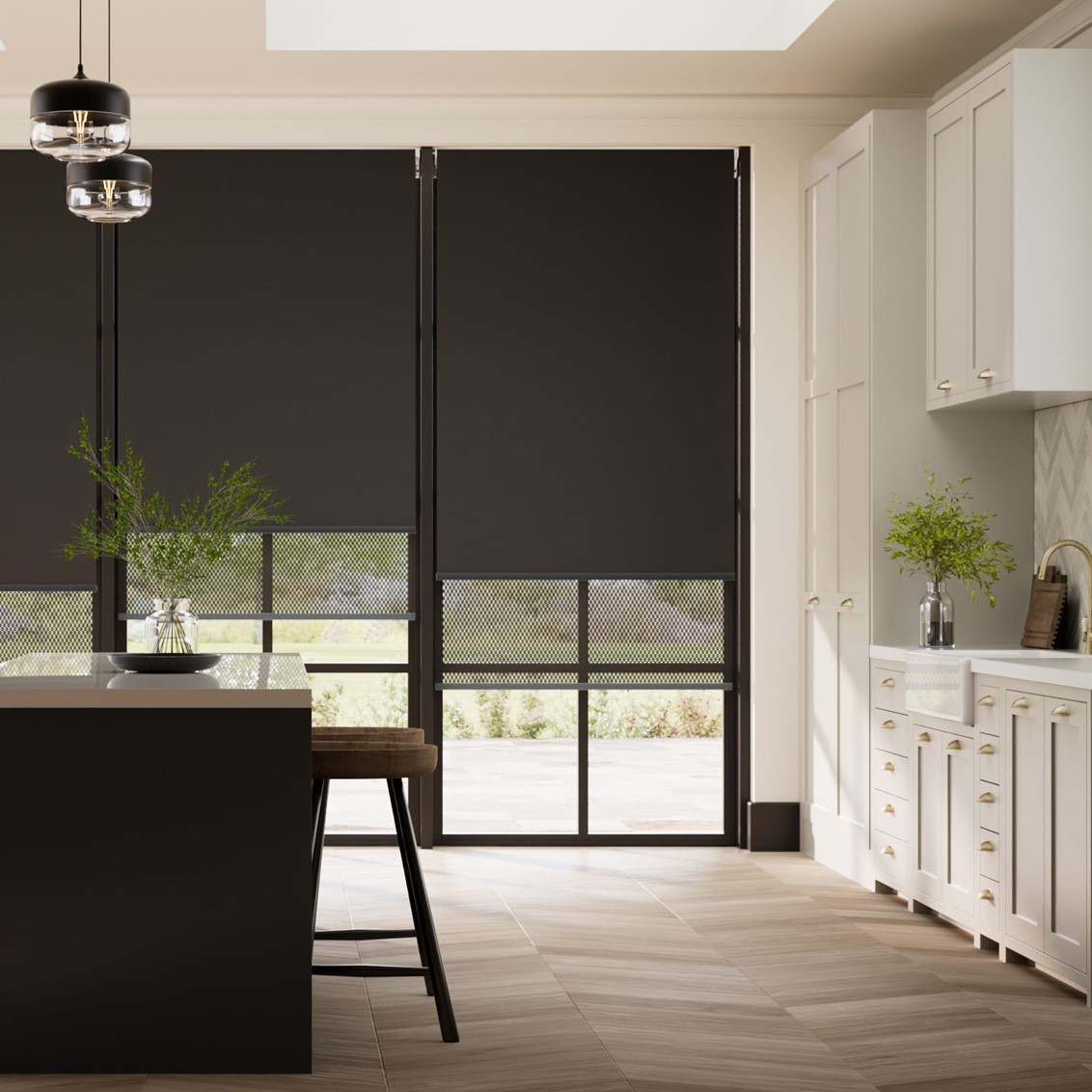 Eros Charcoal Double Roller Blind