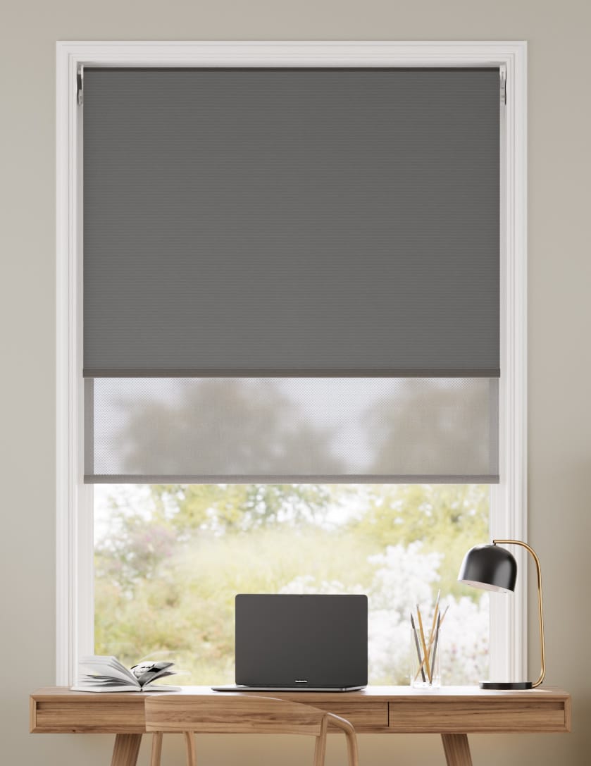 Double Roller Equinox Classic Grey Double Roller Blind thumbnail image