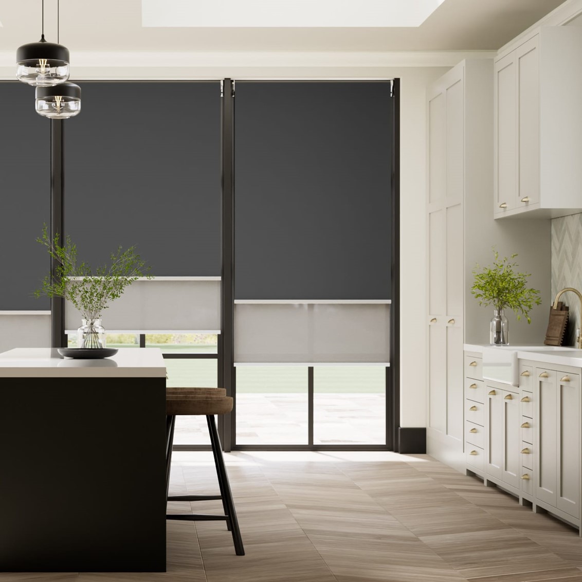 Atom Iron Grey Double Roller Blind