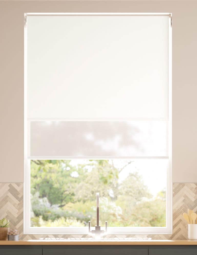 Double Roller Atom Ivory Double Roller Blind thumbnail image