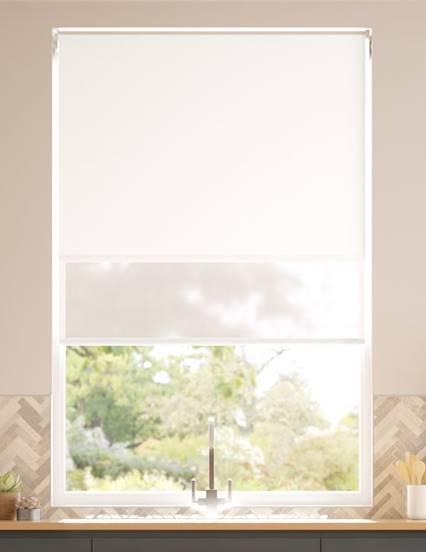 Electric Double Roller Atom Ivory  Double Roller Blind thumbnail image