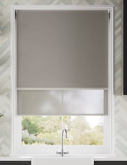 Double Roller Eros Metro Grey Double Roller Blind thumbnail image