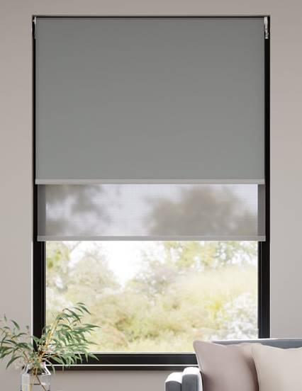 Twist2Go Double Roller Atom Mid Grey Double Roller Blind thumbnail image