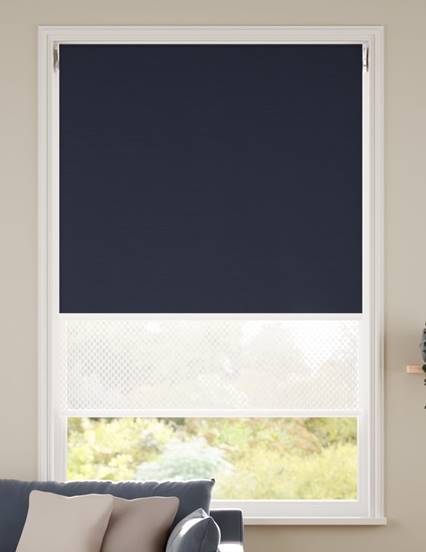 Double Roller Atom Navy Double Roller Blind thumbnail image