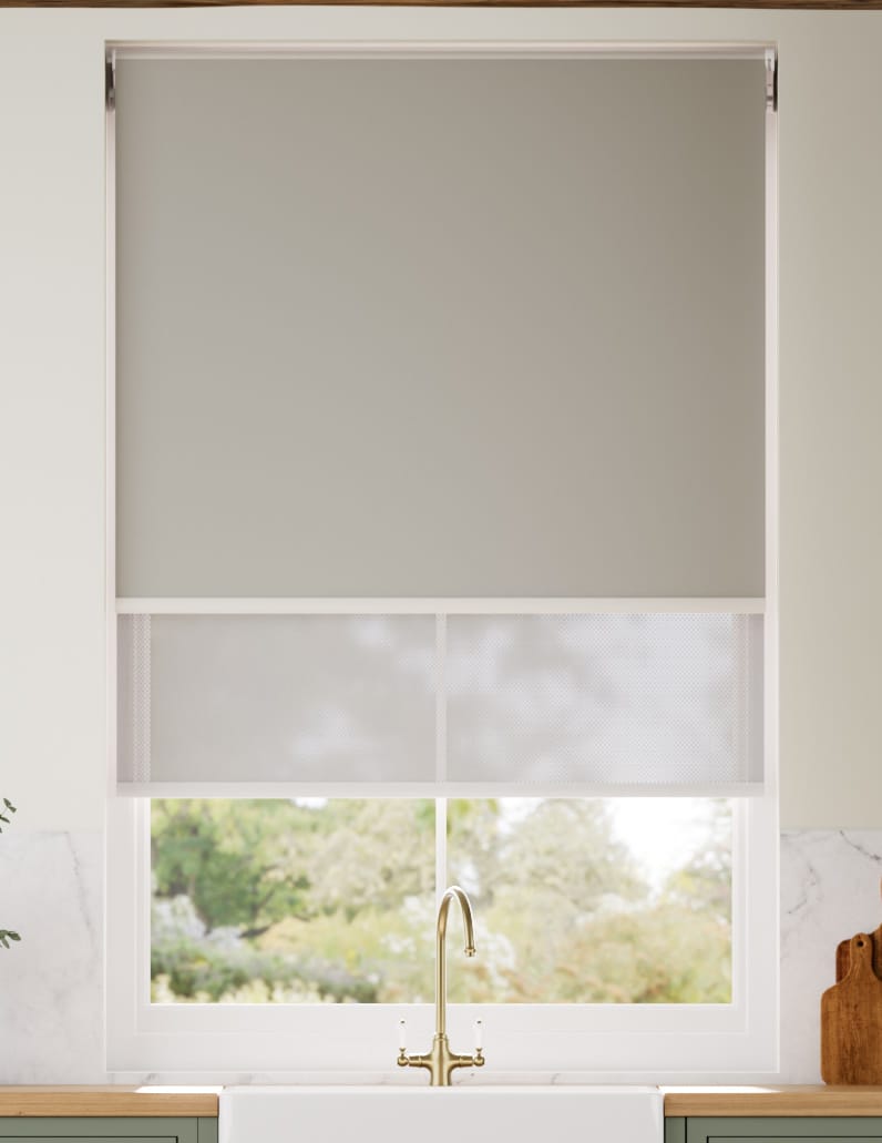 Double Roller Equinox Warm Grey Double Roller Blind thumbnail image