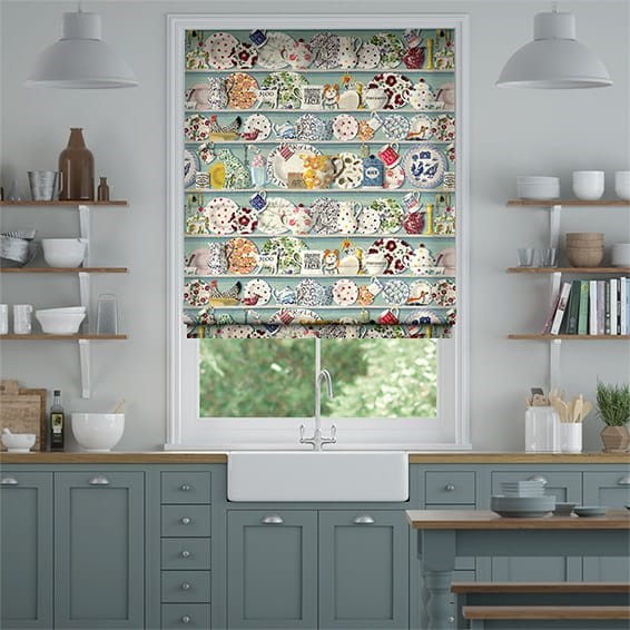 Dresser Duck Egg Roman Blind