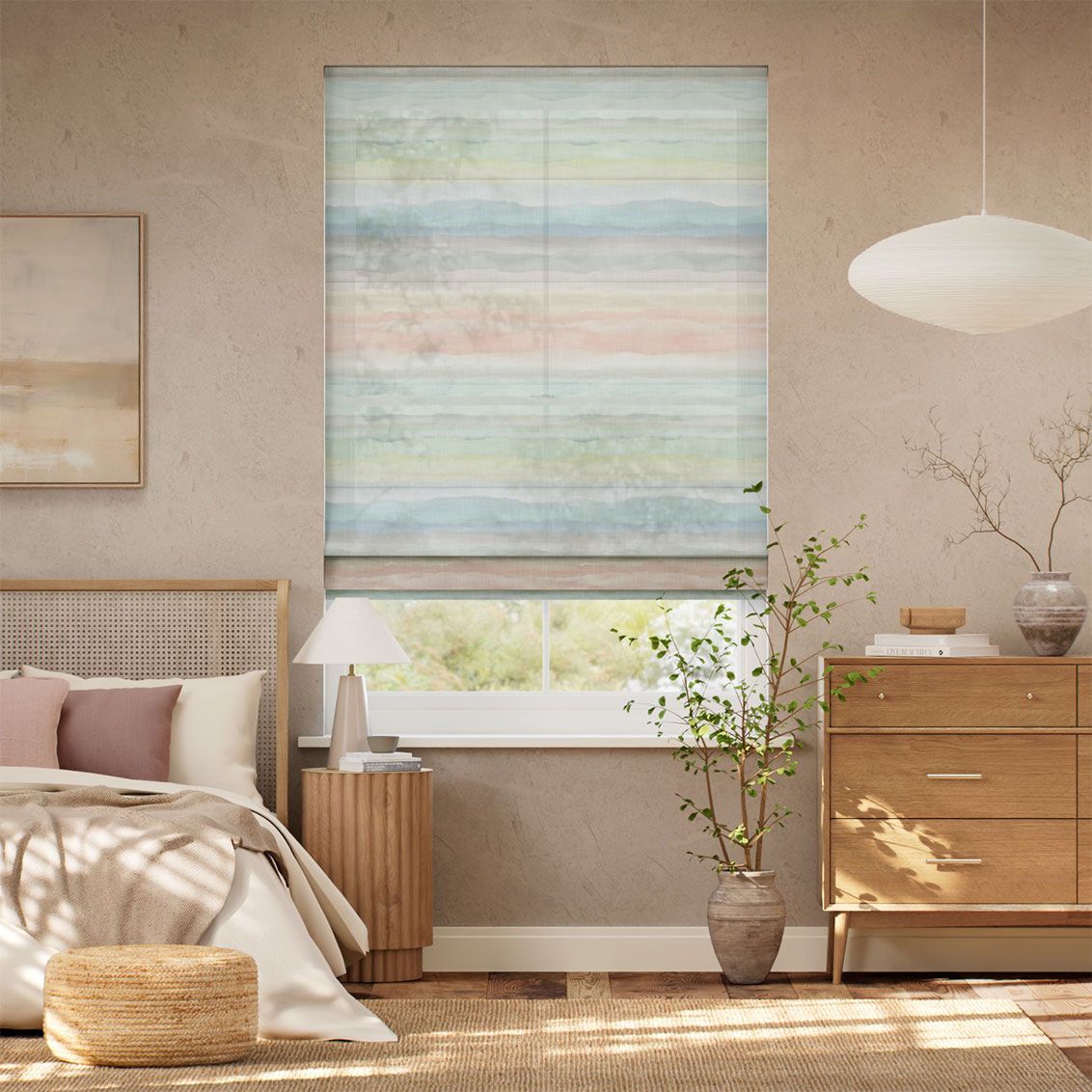 Drift Voile Opal Roman Blind