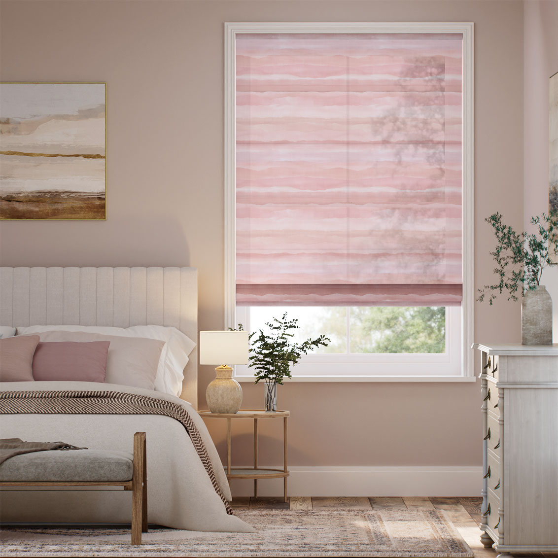 Drift Voile Shell Roman Blind