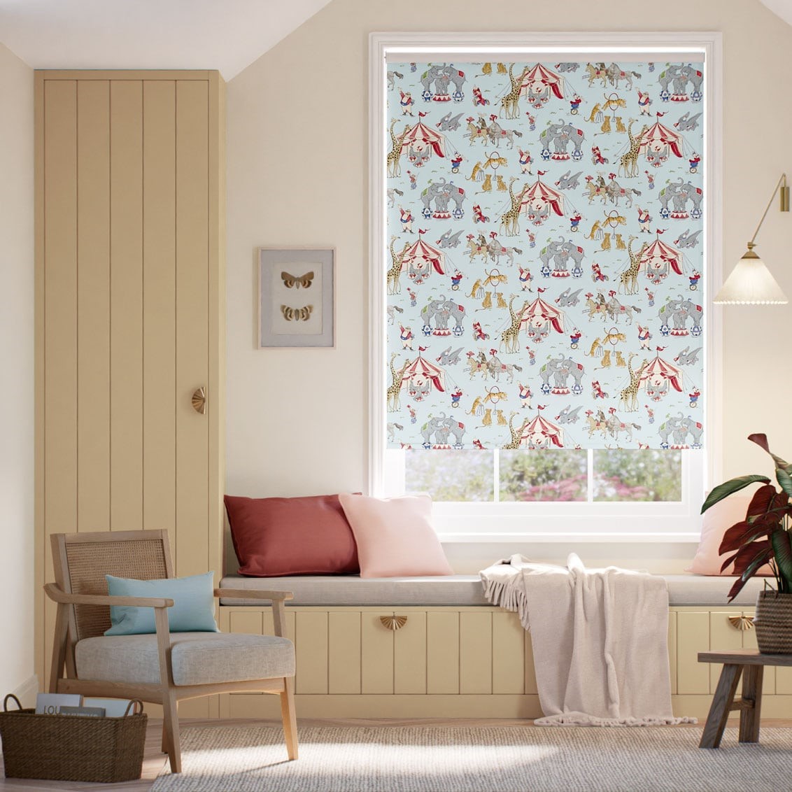 Dumbo Blackout Sky Blue Roller Blind