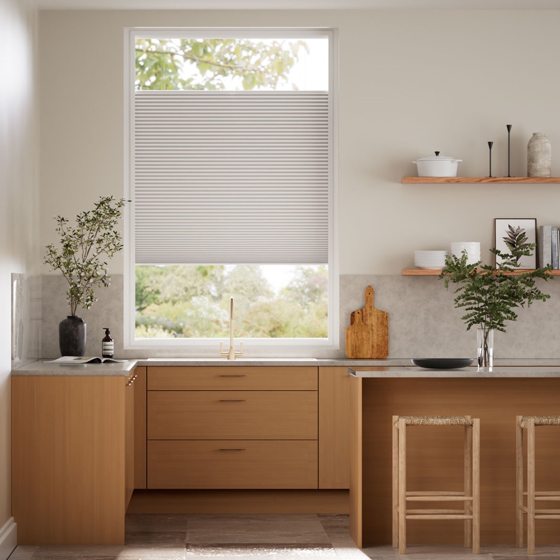 PerfectFIT DuoLight Ash Grey Thermal Blind