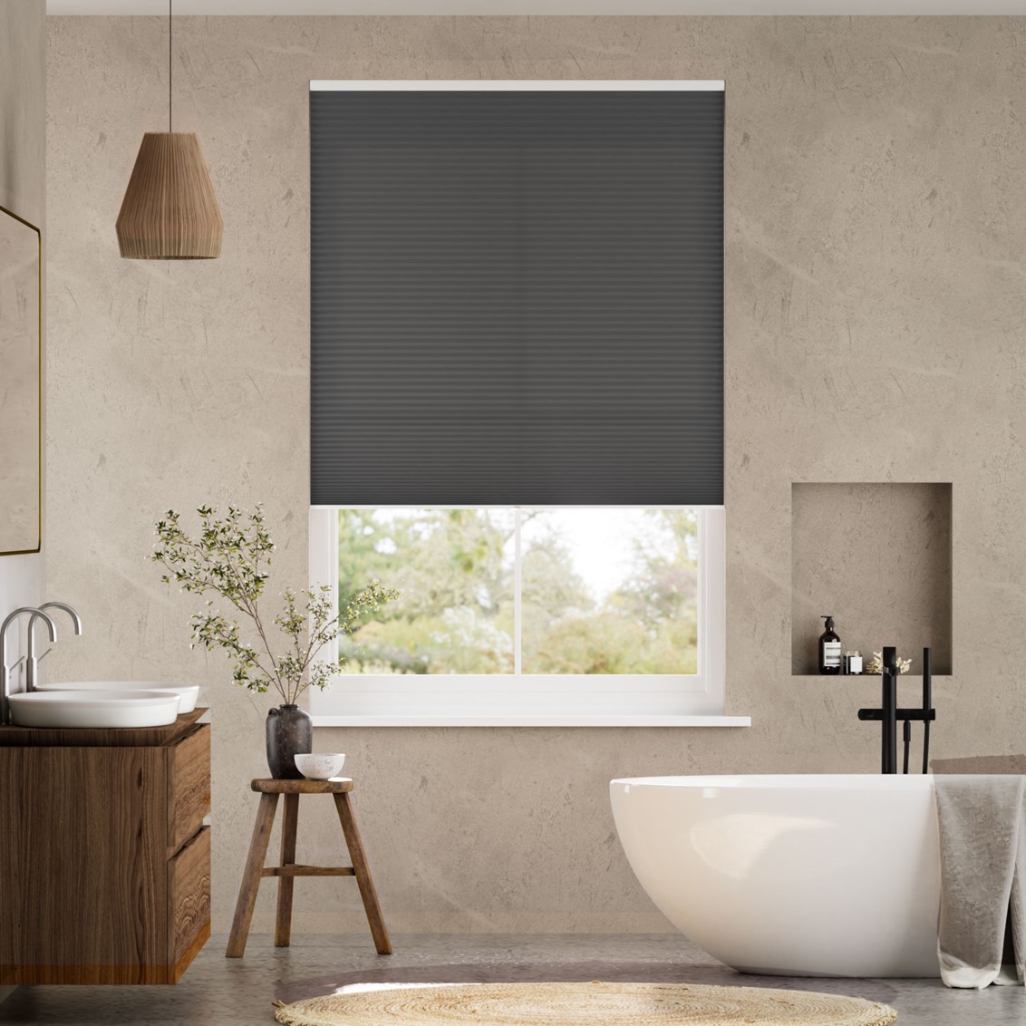 DuoLight Cordless Anthracite  Thermal Blind