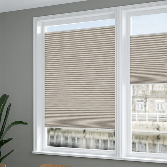 PerfectFIT DuoLight Grain Fossil Grey Thermal Blind