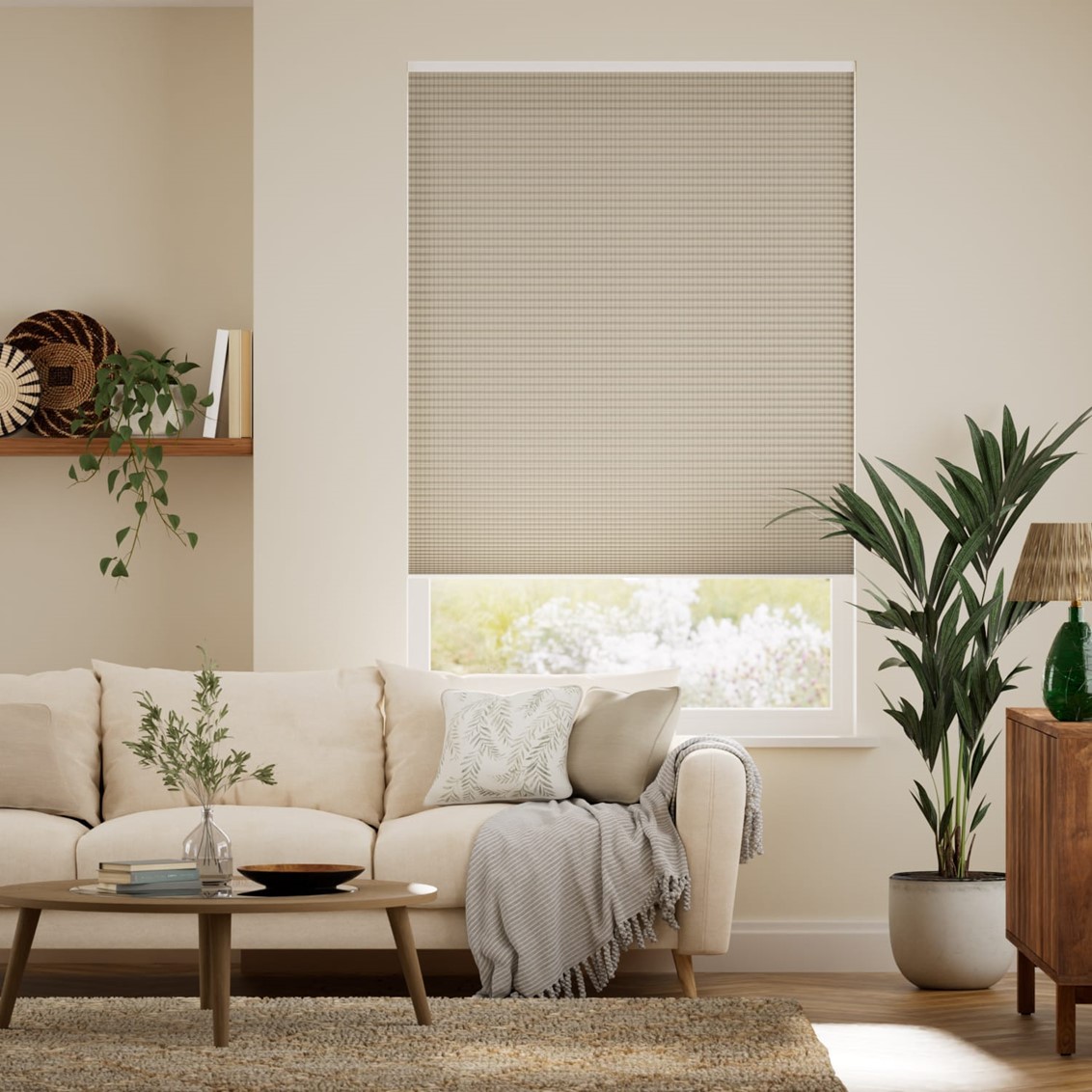 DuoShade Cordless Basket Weave Thermal Blind