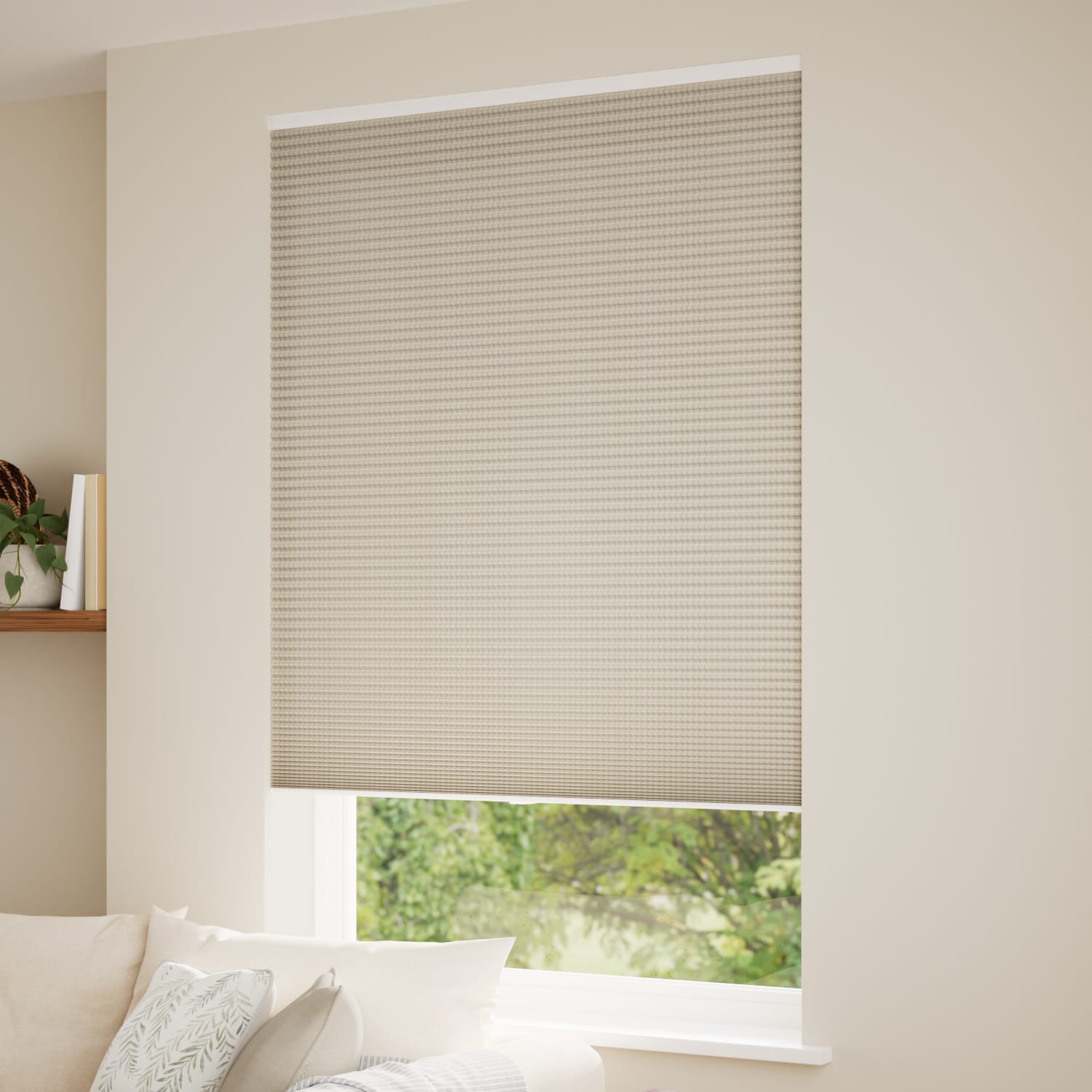 Duoshade Cordless Basket Weave Thermal Blind