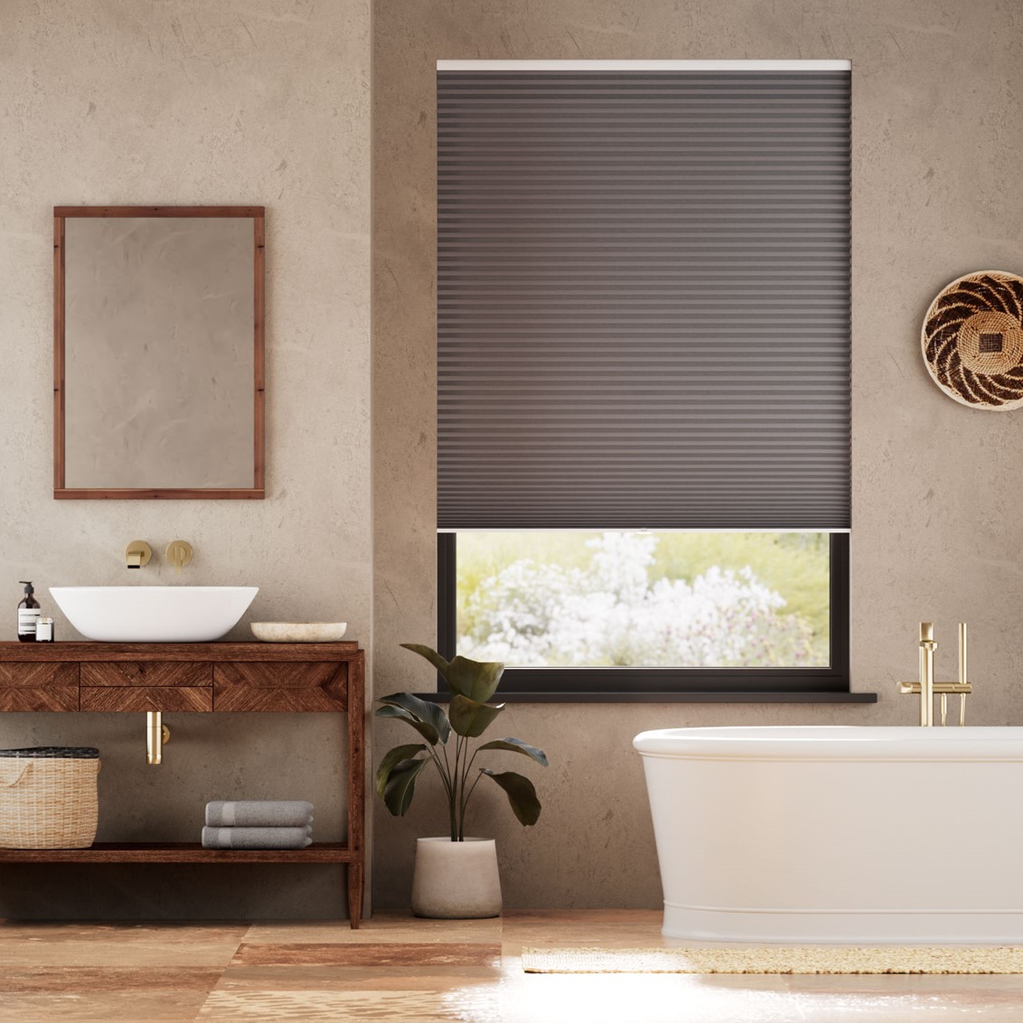 DuoShade Cordless Dark Grey Thermal Blind