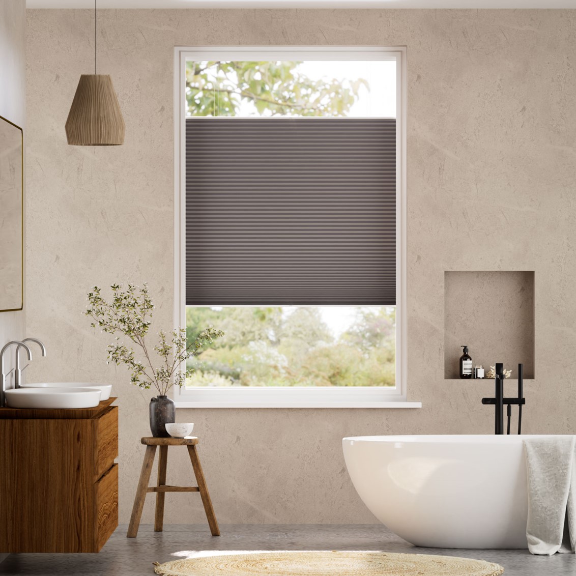 PerfectFIT DuoShade Dark Grey Thermal Blind