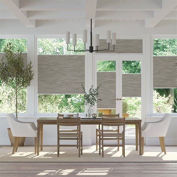 EasiFIT DuoShade Grain Fossil Grey Thermal Conservatory Blind