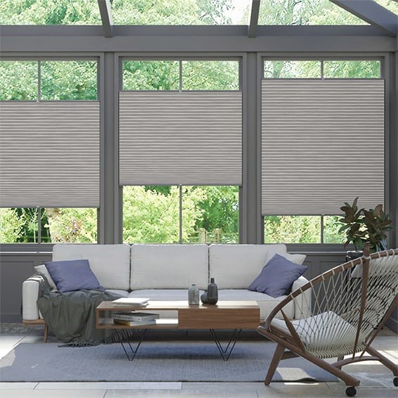 EasiFIT DuoShade Grain Urban Grey Thermal Conservatory Blind