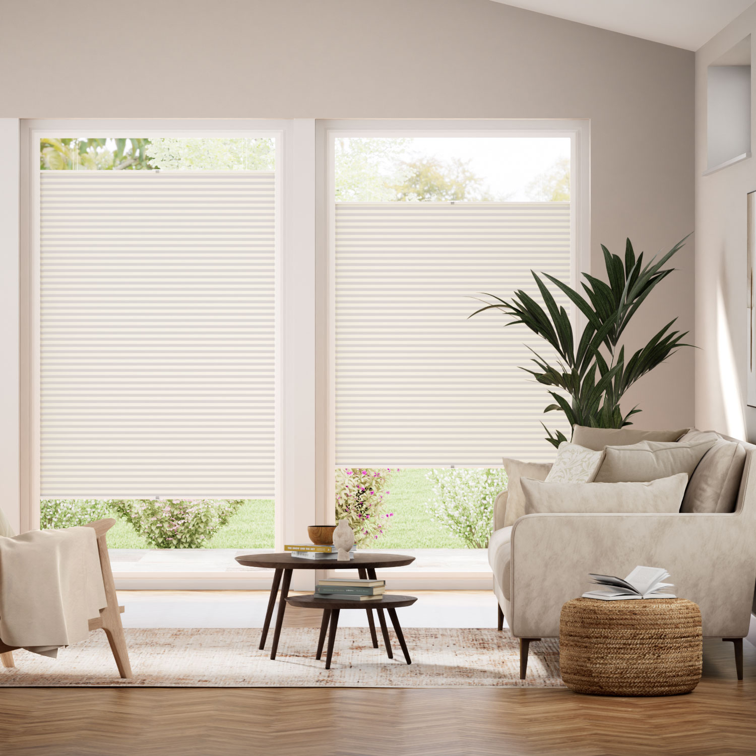 PerfectFIT DuoShade Ivory  Thermal Conservatory Blind