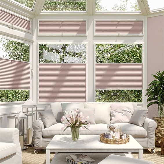 PerfectFIT DuoShade Pink Blush Thermal Conservatory Blind