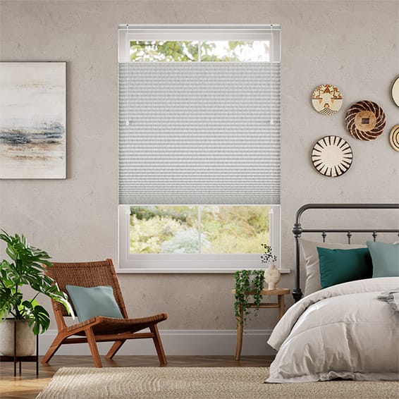 DuoShade Top Down/Bottom Up Strie Soft Grey Thermal Blind