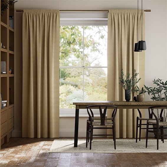 Dupioni Faux Silk Flax Curtains