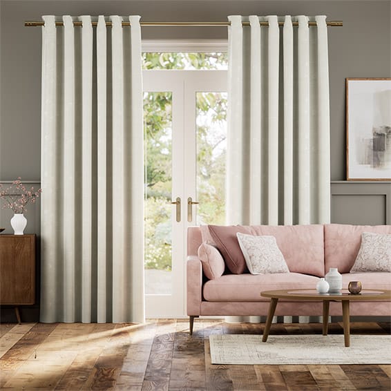 Dupioni Faux Silk Oyster Curtains