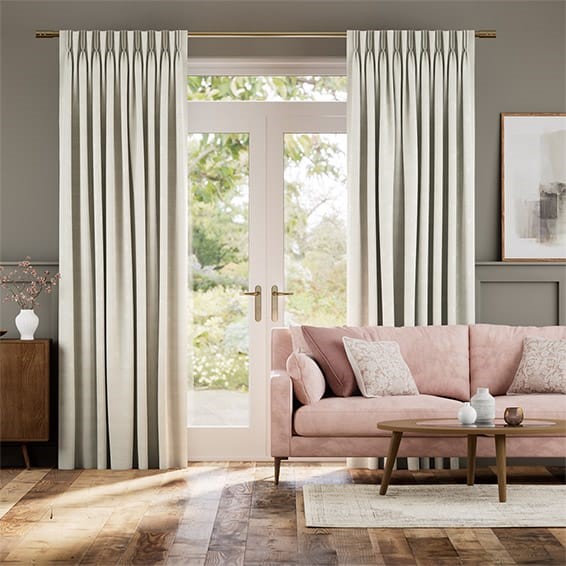 Dupioni Faux Silk Oyster Curtains