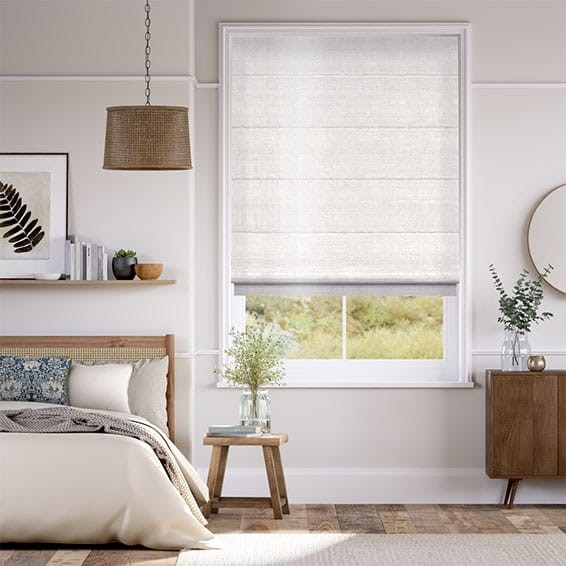 Dupioni Faux Silk Pearl Roman Blind