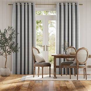 Dupioni Faux Silk Platinum Curtains thumbnail image