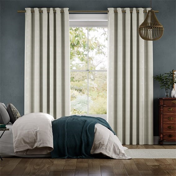 Dupioni Faux Silk Starlight Grey Curtains