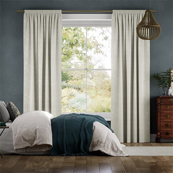 Dupioni Faux Silk Starlight Grey Curtains