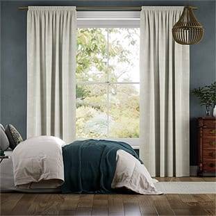 Dupioni Faux Silk Starlight Grey Curtains thumbnail image