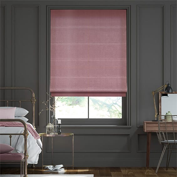 Velvet Dusky Rose Roman Blind