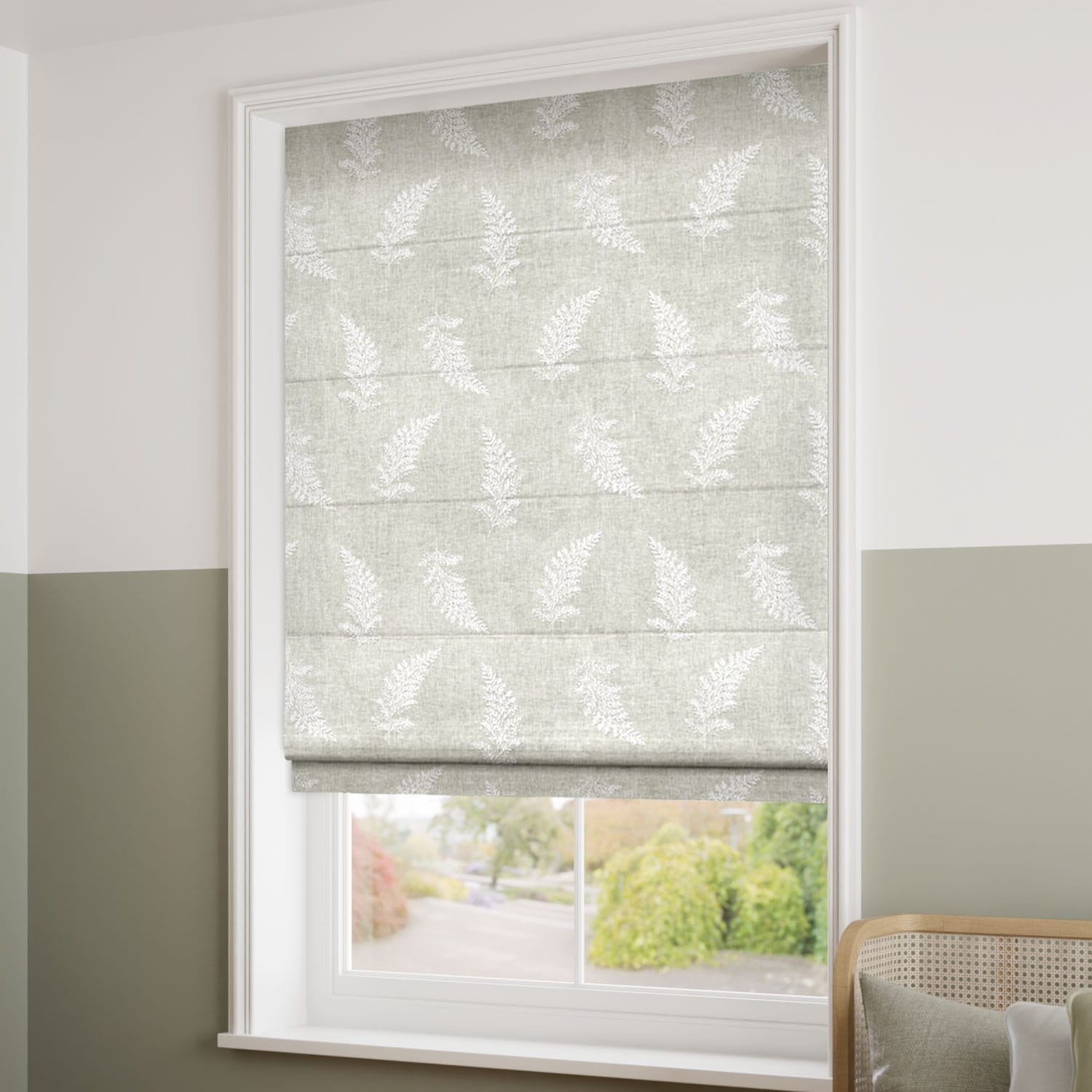 Eaton Embroidered Neutral Roman Blind